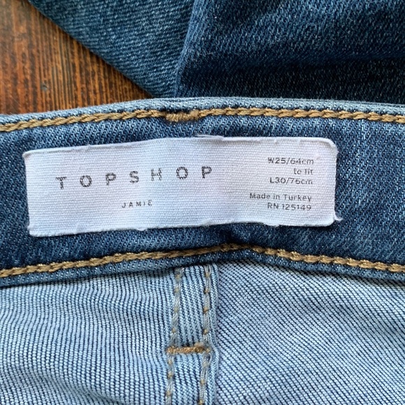 Topshop Blue Jamie Skinny Jeans - Picture 10 of 11